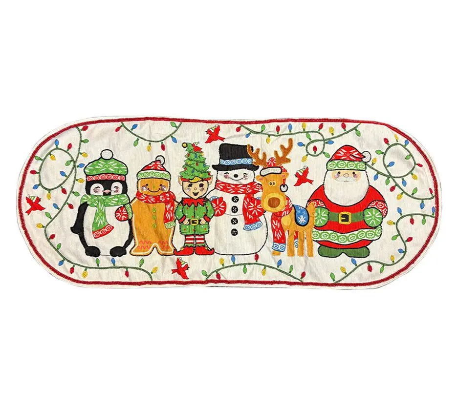 Temp-tations Holiday 13"x35" Table Runner with Beaded Embellishments
