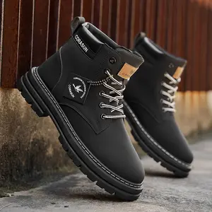 CORASUN 2026 Spring/Summer New Men's High Top Sports and Leisure Shoes, Four Seasons Trendy Boots, Fashionable and Versatile, Height Increasing Commuting Casual Leather Shoes, Large Size Running Shoes, Wear resistant and Anti slip Work Shoes