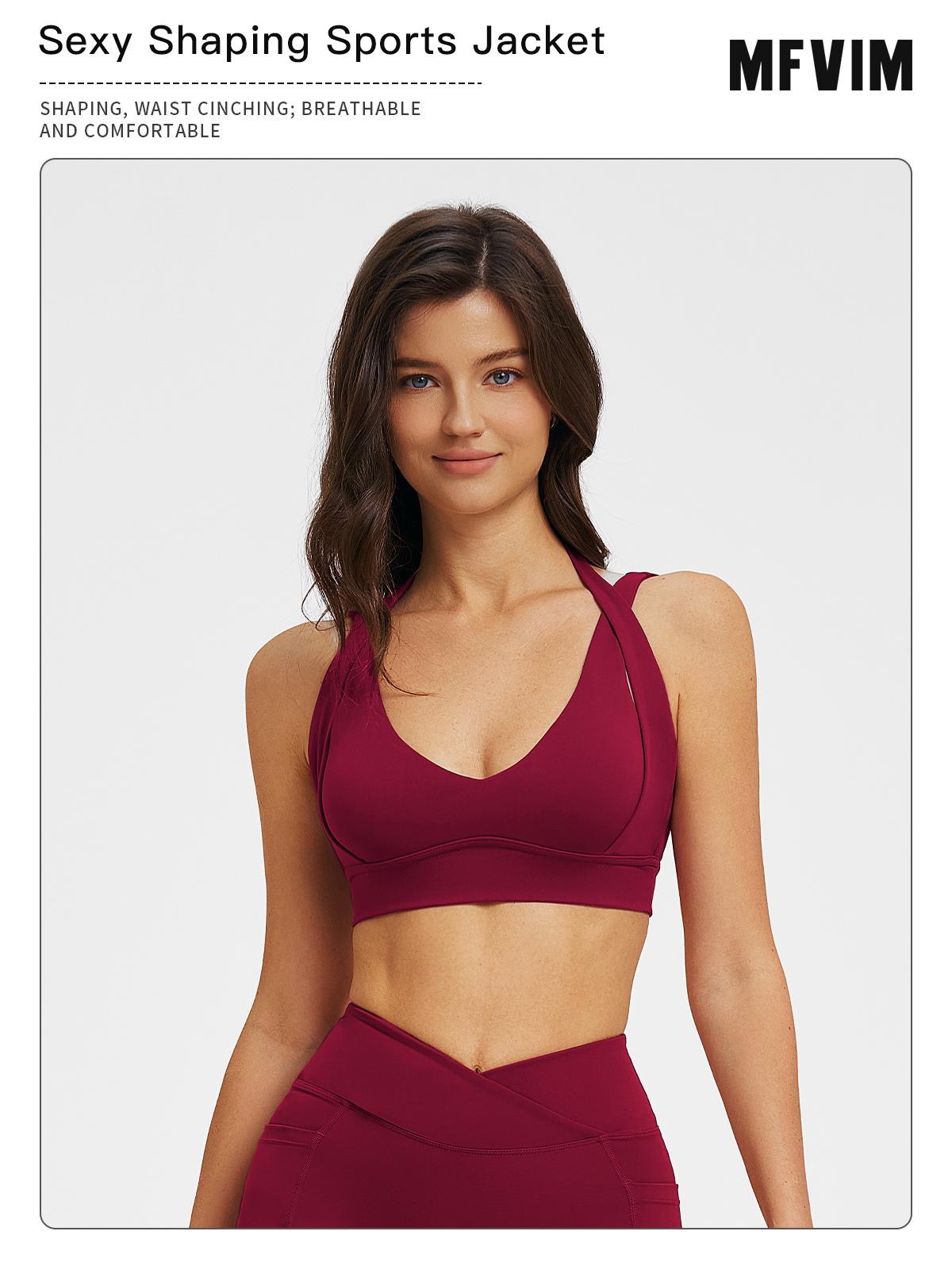 MFVIM Autumn Winter Stand Collar Jacket Zipper Windproof Versatile Warm Top Fitness Running Fleece Lined Sports Coat Women Workout Clothes