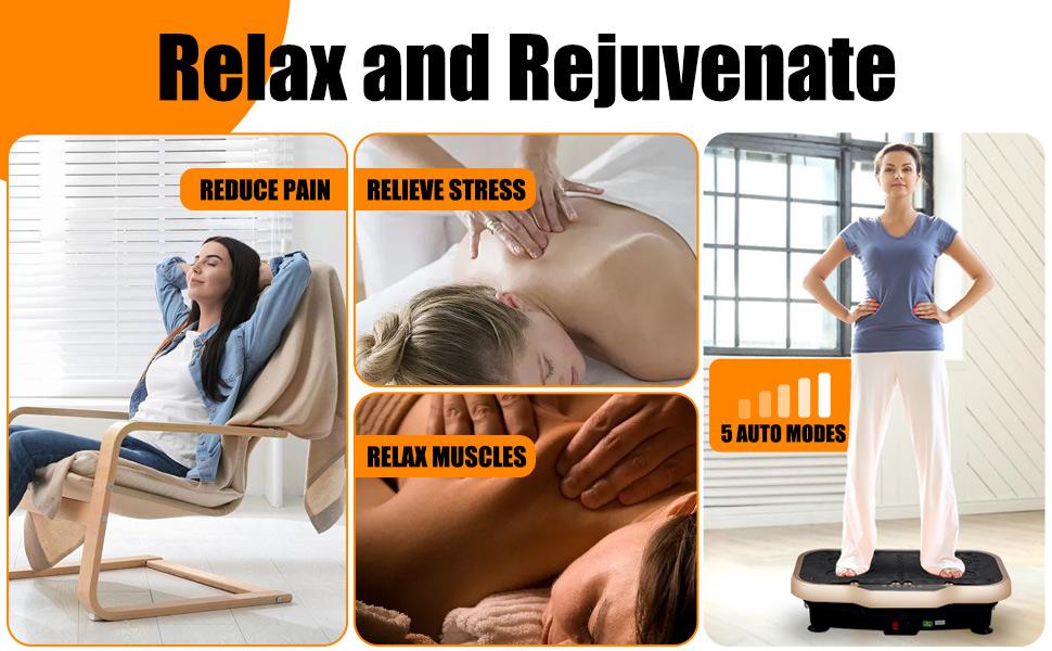 Vibration Plate Exercise Machine with 330-440LBS Capacity – 180 Levels, 5 Modes, 22in Wide, Remote & Button Control, Pull Straps & Push-Up Grips, Full Body Workout Platform for Home Gym Outdoorfun