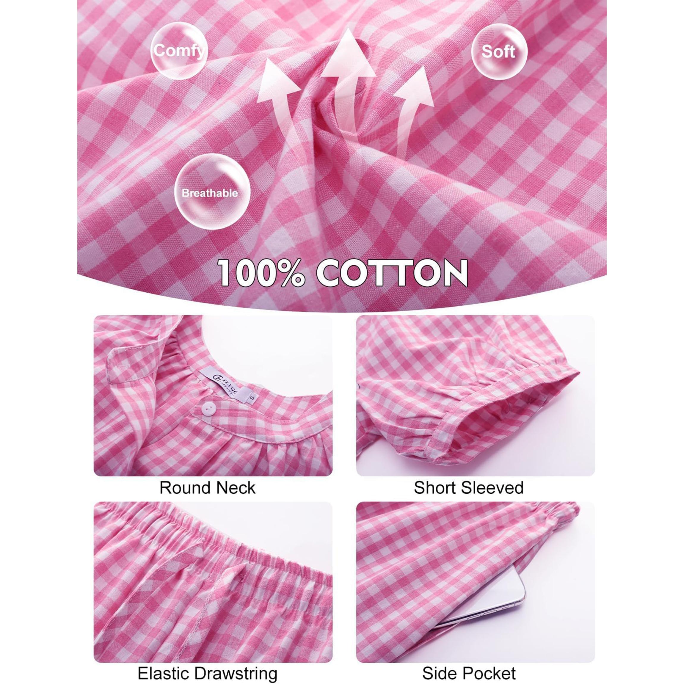 Buenoble Womens Plaid 2 Piece Pajamas Sets Gingham Button Down Puff Sleeve Babydoll Shirt Ruffle Pants Y2K Pjs Lounge Set SpringStatements Buenoble Womens Plaid 2 Piece Pajamas Sets Gingham Button Down Puff Sleeve Babydoll Shirt Ruffle Pants Y2K Pjs Lounge Set SpringStatements
