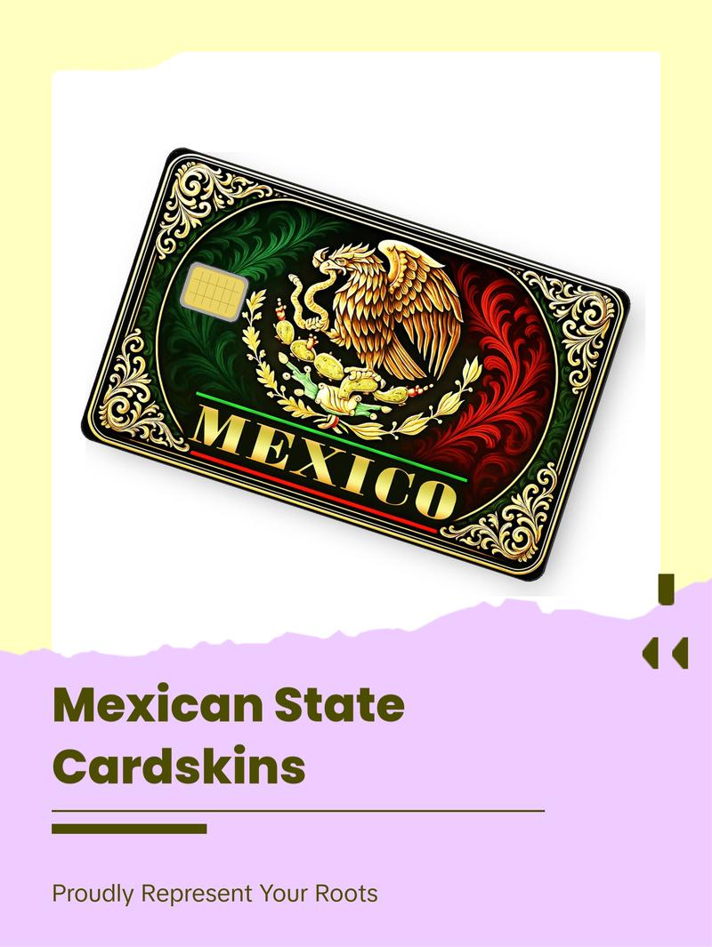 Mexico y Estados Credit Card Skin Waterproof Mexico y Estados Credit Card Skin Waterproof