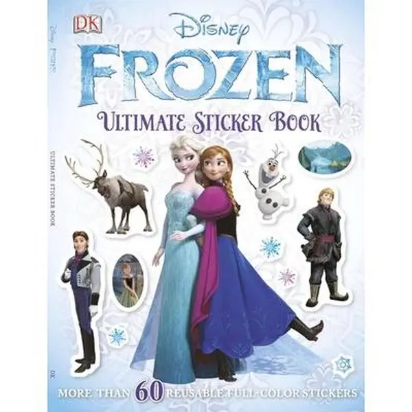 Ultimate Frozen Character-Based Children's Sticker Book - DK Authored English Paperback, 60+ Reusable Full-Color Sticker Sheets, Engaging Dexterity-Building Activities, No Battery Needed, 10.6in H x 8.3in L x 0.2in W (for Frozen Fans)