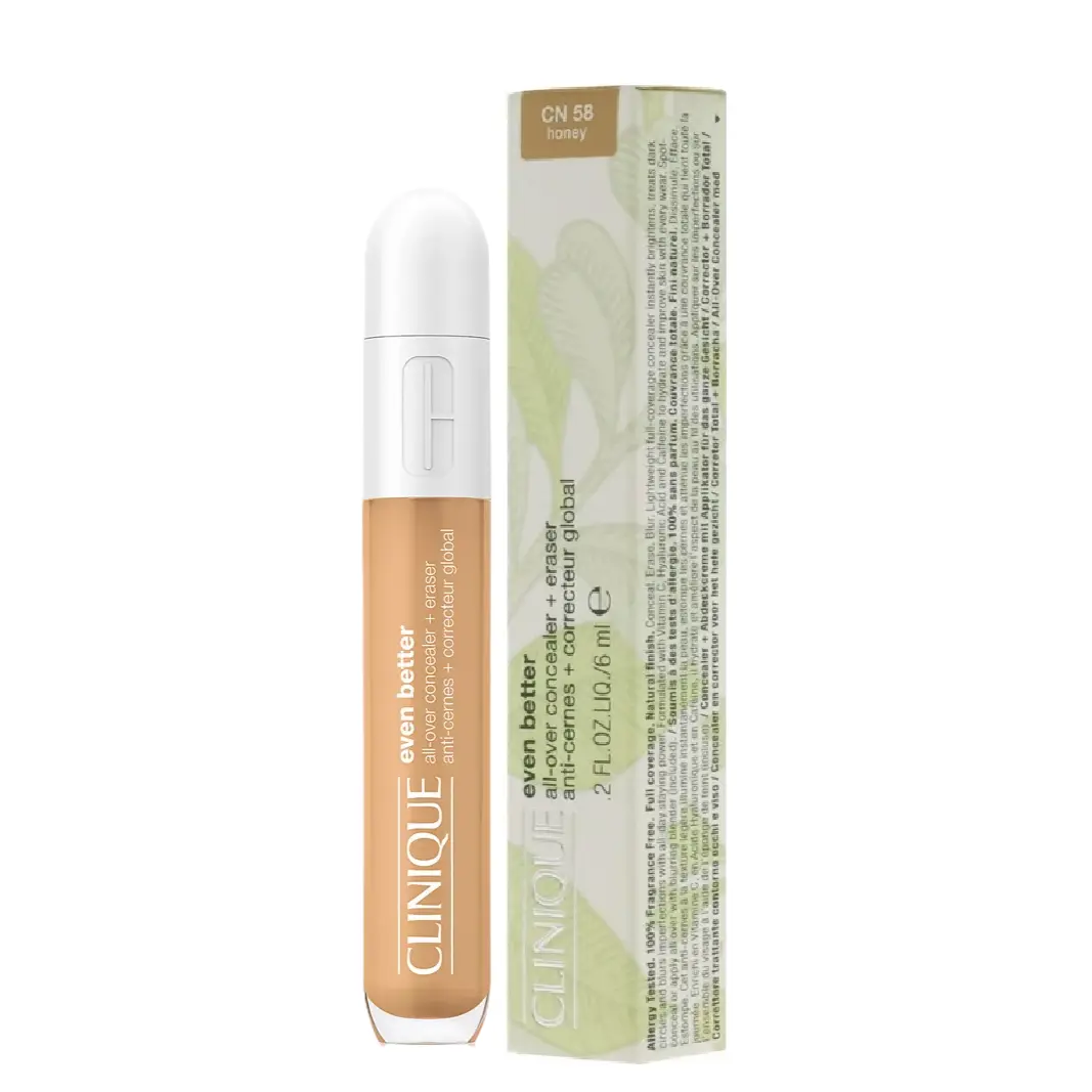 Clinique Even Better All Over Concealer + Eraser - CN 58 Honey, 0.2 Ounce