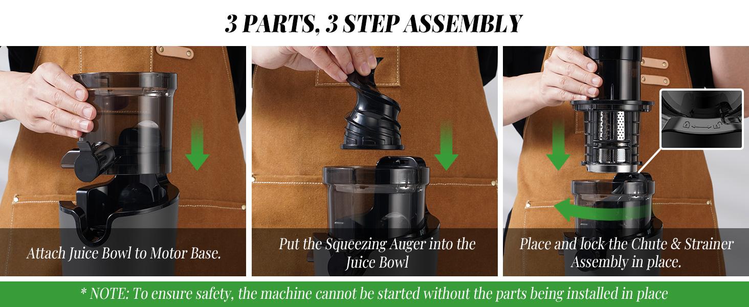 GDOR Cold Press Juicer 5.3" Wide Chute 150NM Motor High Yield Easy Clean Slow Masticating Extractor with Anti-Drip Spout & 41oz Hopper GDOR Cold Press Juicer 5.3" Wide Chute 150NM Motor High Yield Easy Clean Slow Masticating Extractor with Anti-Drip Spout & 41oz Hopper