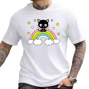 Chococat Starry Rainbow T-Shirt – Cute and Colorful Graphic Tee