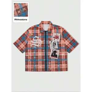 Men's Plaid Print Short Sleeve Shirt, Comfortable Lightweight Fabric for Daily Wear, Stylish Casual Top for All Occasions