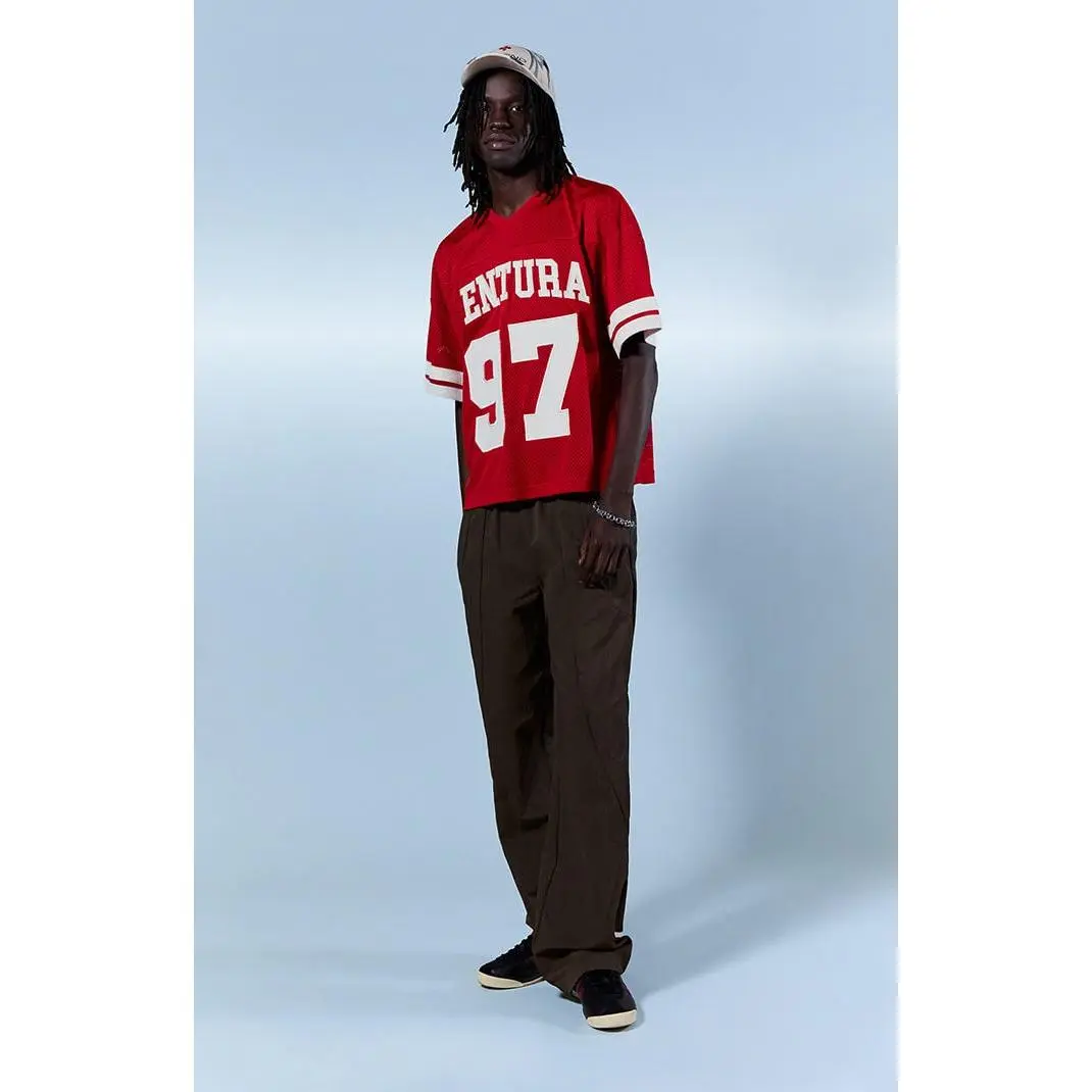Pacsun Men's Brown Baggy Nylon Track Pants