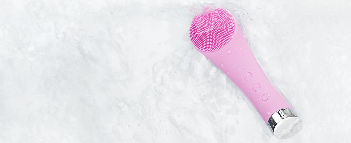 Facial Cleansing Brush, PRITECH Heatable Vibrating Face Scrubber with Massage, Silicone Face Scrubber for Women & Men, Electric Facial Cleanser for Deep Cleansing, Gentle Exfoliating (Pink) Facial Cleansing Brush, PRITECH Heatable Vibrating Face Scrubber with Massage, Silicone Face Scrubber for Women & Men, Electric Facial Cleanser for Deep Cleansing, Gentle Exfoliating (Pink)