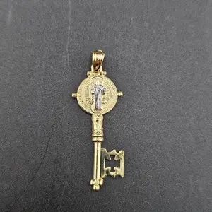 gold 14k pendant cross design for everyday wear