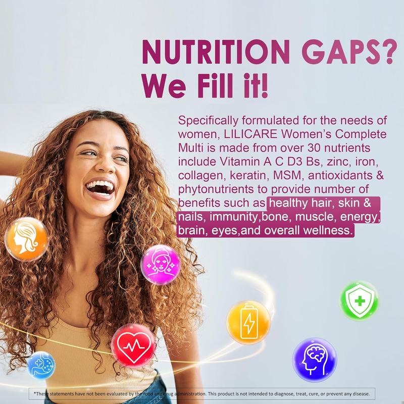 Women’s Multivitamin Gummies – Methylated Multivitamin for Women with Biotin, Methylfolate, Iron, Collagen, Vitamins A, C, D & B-Complex, Antioxidant Daily Support for Beauty & Immune, No Sugar, 60 Count