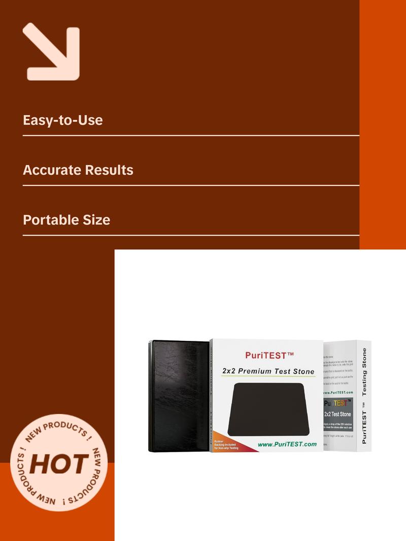 JSP & PuriTEST Gold/Silver Test Acid Tester Kit 14k 18k .999 .925 Sterling Testing Stone Detect 5-Piece Set for Jewelry Testing