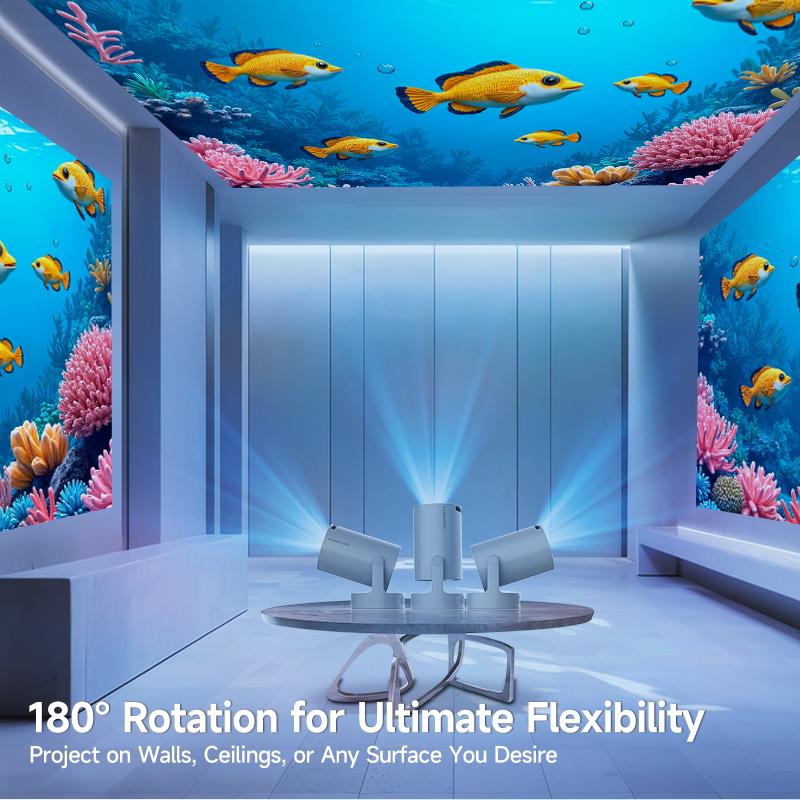 [US warehouse] Magcubic HY300Pro+ Smart Projector Android 14 290ANSI 8K Decode 0.8:1 Short Throw Ratio Dual WIFI6 BT5.4 Native 1280*720P Built-in Speaker & Appstore Allwinner H726 Home Cinema Portable Mini Projector