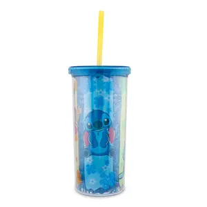 Disney Lilo & Stitch Scrump 20-Ounce Plastic Carnival Cup With Lid and Straw