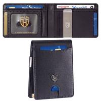 F - Black RFID Wallet + Money Clip