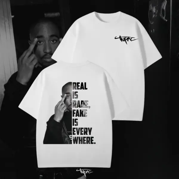 2Pac "Real iz Rare" Album Art Graphic Print Cotton Hoodie - Menswear Black-Hoodie, Retro Hip Hop Casual Streetwear, All Seasons 2XL Sports Outerwear Sweatshirt, Vintage