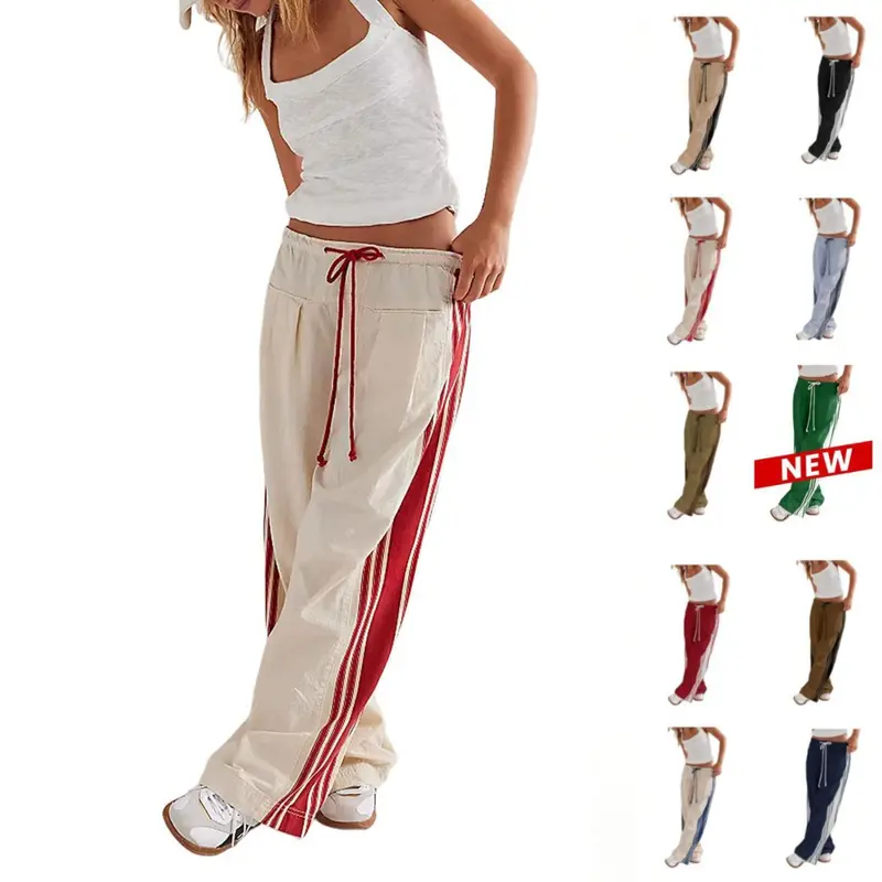 pinstripe track pants - TikTok Shop