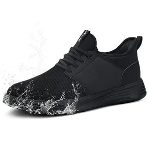 Men's Non Slip Work Shoes Waterproof Slip On Lightweight Slip Resistant for Food Service Kitchen Chef Restaurant Breathable Stylish Working Footwear