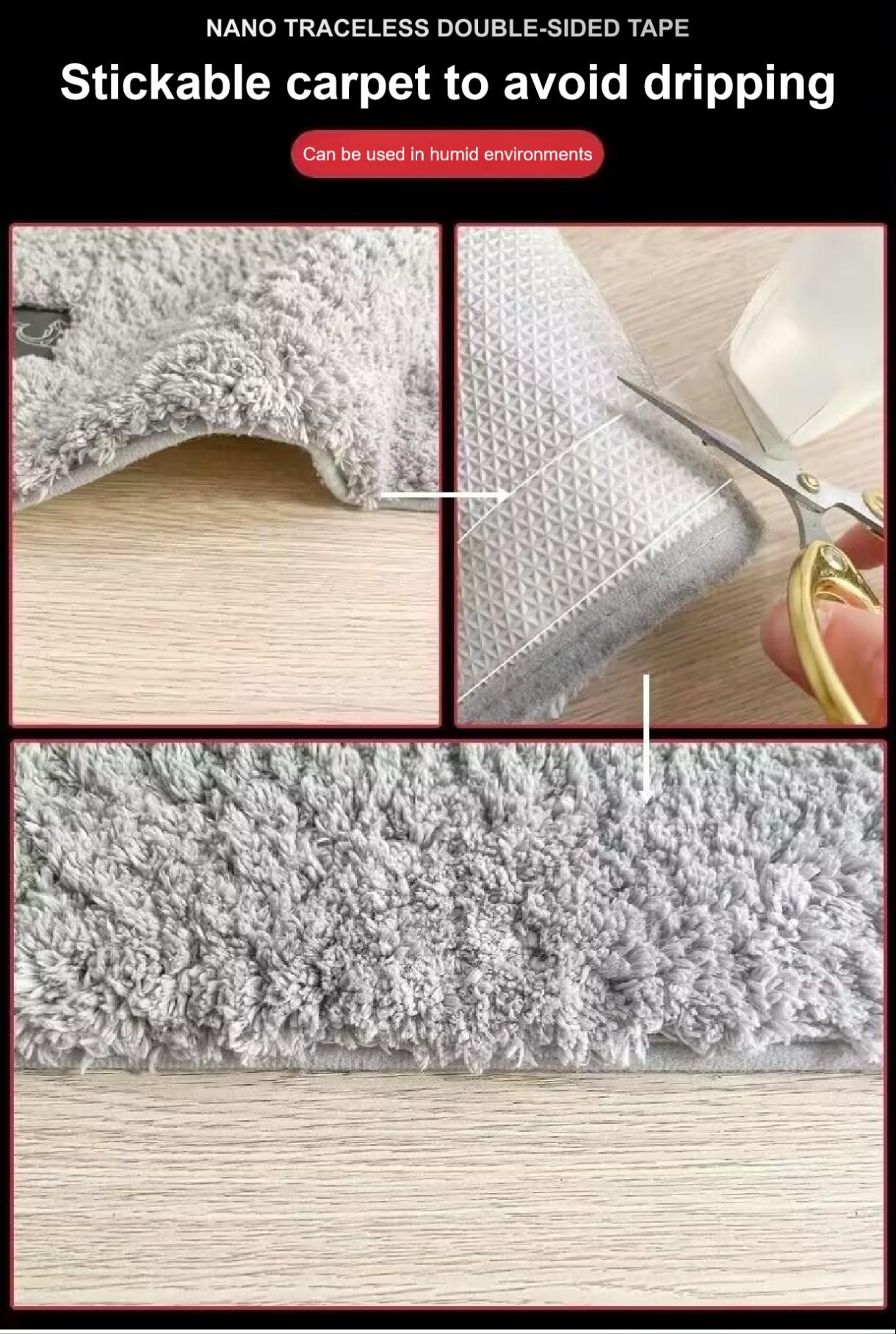 MANY [Nano Double]-Sided Transparent Tape - Strong Reusable & Waterproof Adhesive for Kitchen, Bathroom & Home Organization | Invisible Mounting Solution for Hooks, Mats & Decor