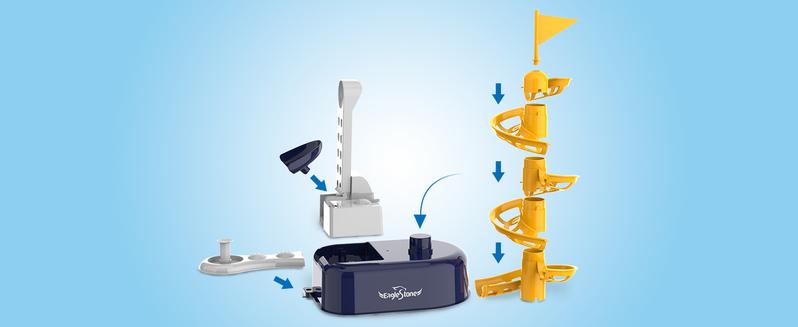 EagleStone Golf Set with Foot Pedal Launcher, Golf Toy, Includes Adjustable Golf Club, 15 Balls & Golf Cart, Indoor&Outdoor Sports Gift, Valentine's Day gift​