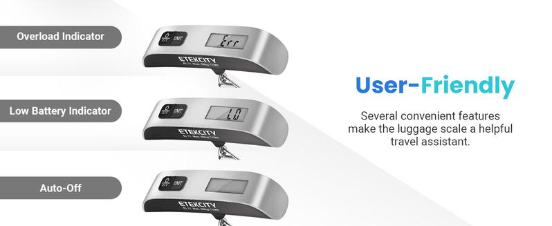 Etekcity Luggage Scale, Travel Essentials, Digital Weight Scales for, Portable Handheld Scale with Temperature Sensor, Rubber Paint, 110 Pounds, TikTokShopHolidayHaul Deal
