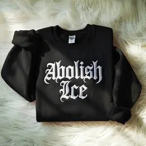 EMBROIDERED Subtle Anti ICE Sweatshirt, Ice Melting Shirt, Satire Anti Trump Protest Shirt, No Human Is Illegal, Protect Immigrants Shirt