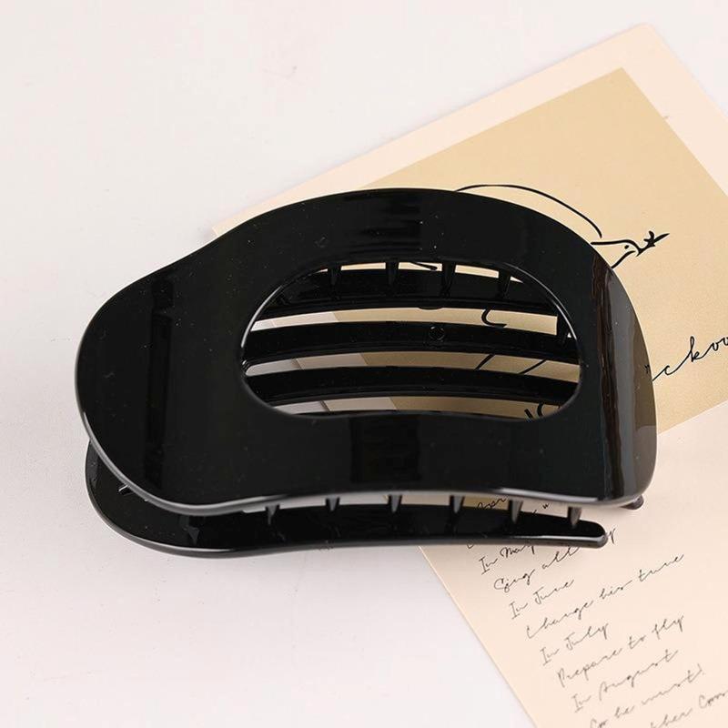 Upgraded Solid Color Hair Clip Set (4-Pack) | Seamless Flat Oval Design, Flexible & Durable for Daily Wear