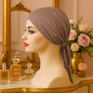 The Grip Cap – Brown | Non-Slip Hijab Undercap with Silicone Grip & Tie-Back by Get A Grip