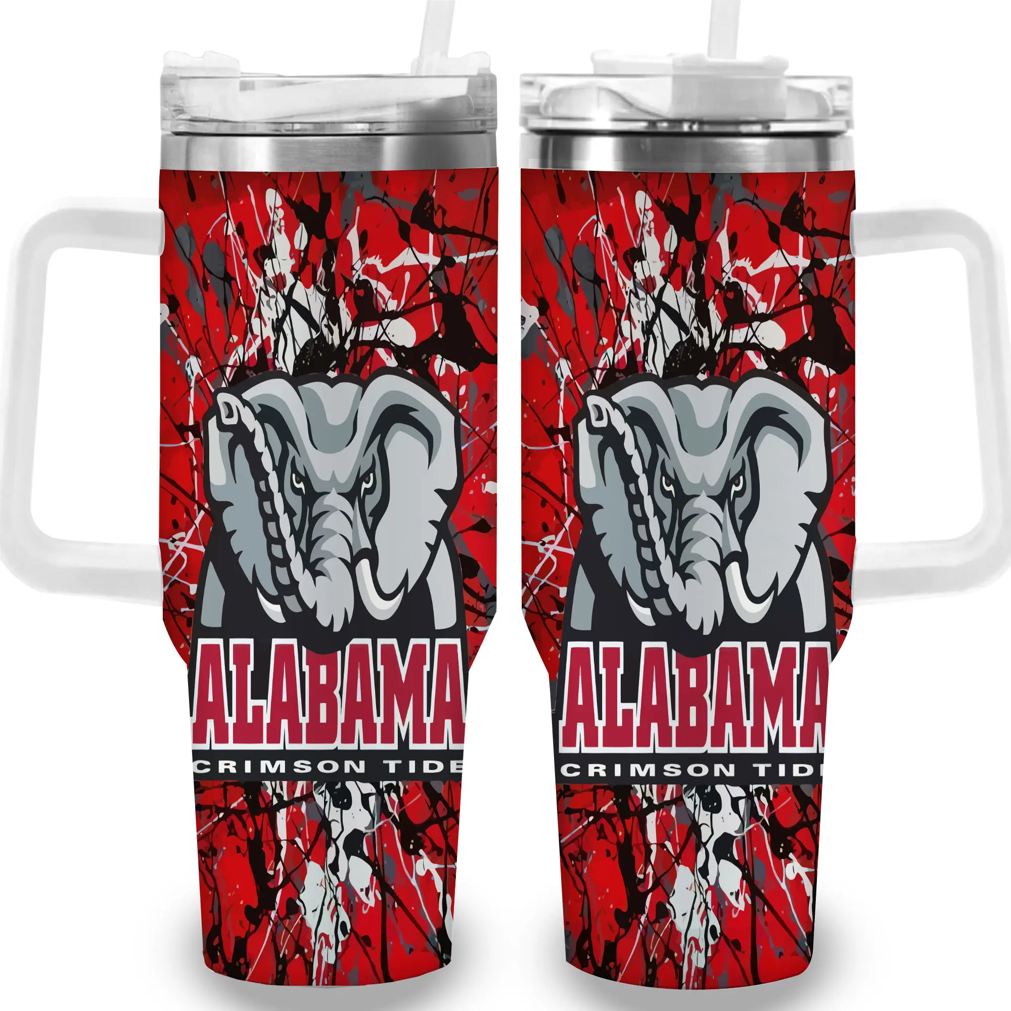 1pc 40oz Crimson Tide Elephant Splash Tumbler with Lid, Insulated Travel Mug,  Gift for Women Men, Ideal for Halloween, Independence Day, Memorial  Birthday Gift, Coffee Cup, weird stuff - TikTok Shop