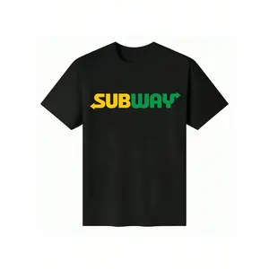 Subway Restaurant Logo Men's T-Shirt Casual Digital Print 180g Pure  Heavy 100% Cotton T Shirt111111