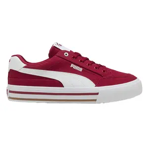PUMA Mens Court Classic Vulcanized Formstrip Lace Up Sneakers Shoes Casual - Red