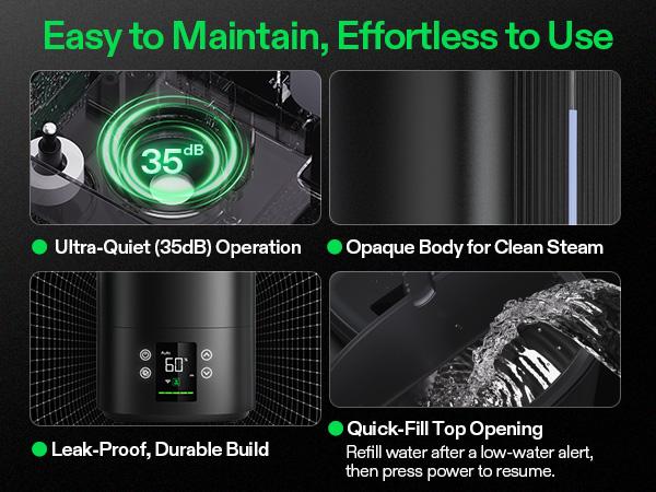 VIVOSUN Intelligent Wi-Fi Humidifier,5L/9L/19L Humidifier with Temp & Humidity Probe, Smart Remote Control, Designed for Growers