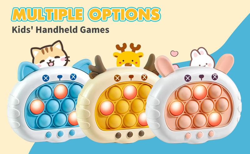 Fast Fun Push Press Quick Push POP Game Stress Relief Toy for Kids - Four Modes Fidget Board Breather Spinner Pen Karambit - Safe ABS Silicone Material - Perfect Gift for Children & Adults