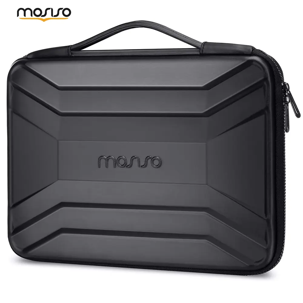 MOSISO Geometric Hard Shell Laptop Case with Handle - Waterproof, Water Resistant EVA Sleeve (12.99x9.25x1.18in, PU Leather, Velcro) for 13-17.3 Inch MacBook Air Pro, HP, Dell, Lenovo, ASUS - School, Office, Commuting Carrying Case