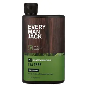 Every Man Jack 2-In-1 Thickening Shampoo & Conditioner, Tea Tree, 13.5 fl oz (400 ml)