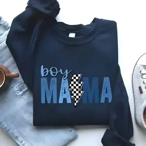 Boy Mama shirt or sweatshirt, cozy gift for moms of boys, perfect for Mother's Day, new mom sweater, Mama Life pullover celebrating motherhood daily love