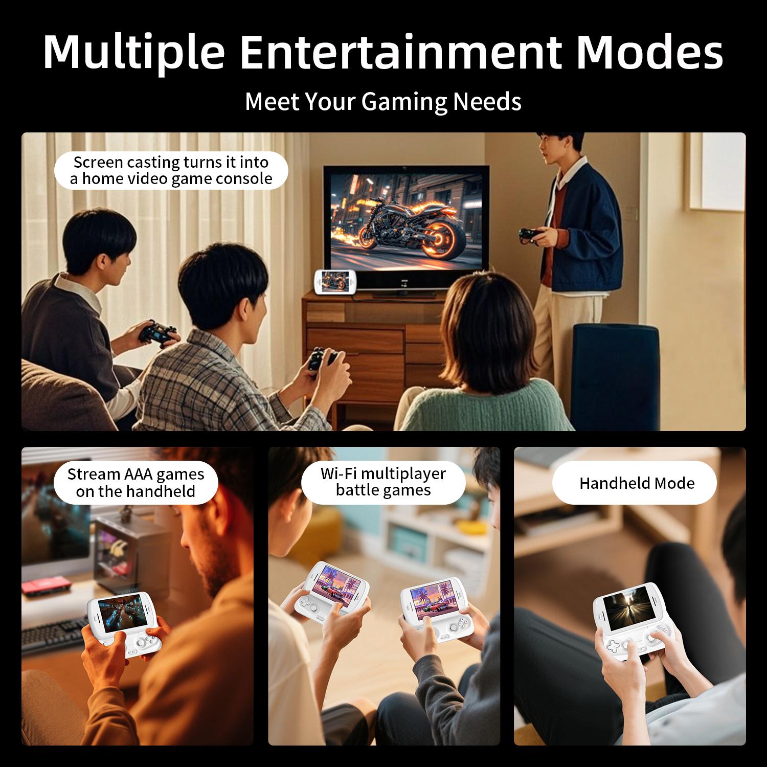 ANBERNIC RG Slide Handheld Game Console 4.7-inch Unisoc T820 Processor rgslide Large Screen Retro Game Console Android 13 Battery 5000mAh Supports WIFI FOTA 1080p-DP Out Streaming