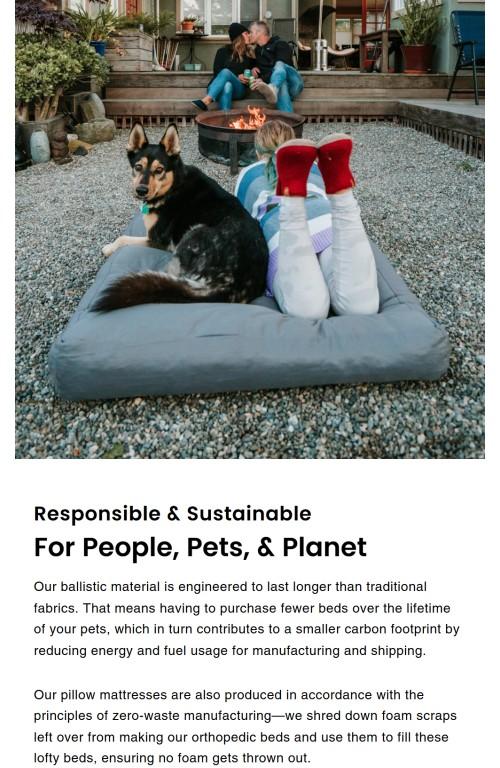 Tough Ripstop™ Rectangle Pillow Dog Bed Mattress