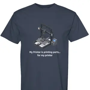 Funny 3D Printer Shirt - "My Printer Is Printing Parts For My Printer" - RepRap Self Replicating Tee - Maker Gift