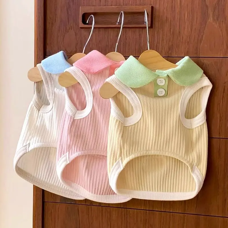 Pet Clothes Dog Cat T-Shirt Polo Shirt Short Sleeve Plain Costume Cute Summer Causal Breathable D00064