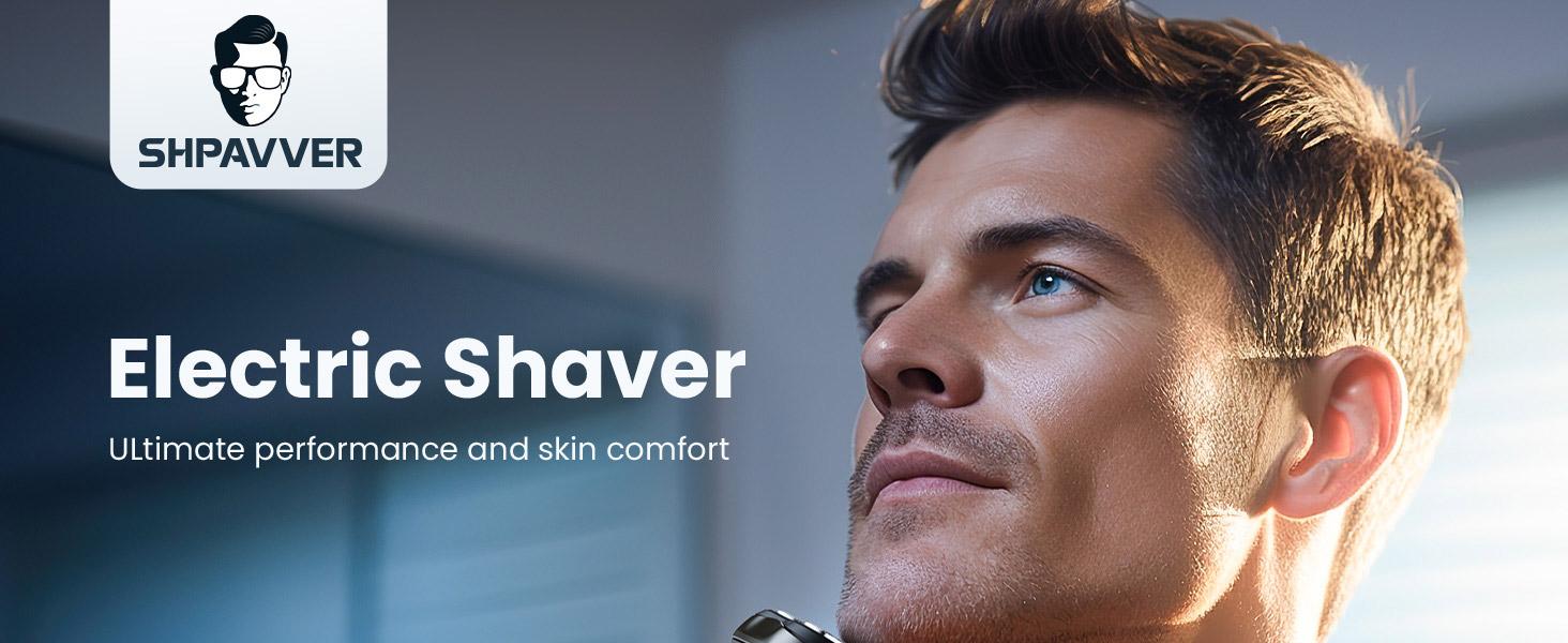 SHPAVVER Electric Shaver for Men, Rechargeable Wet Dry Shaver with Pop Up Trimmer, Waterproof Cordless Portable Razor - Comfort SHPAVVER Electric Shaver for Men, Rechargeable Wet Dry Shaver with Pop Up Trimmer, Waterproof Cordless Portable Razor - Comfort