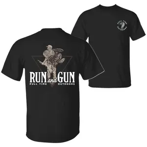 Southern Style Graphic Shirt for Men, Casual Country Menswear shirt run and gun turkey hunting