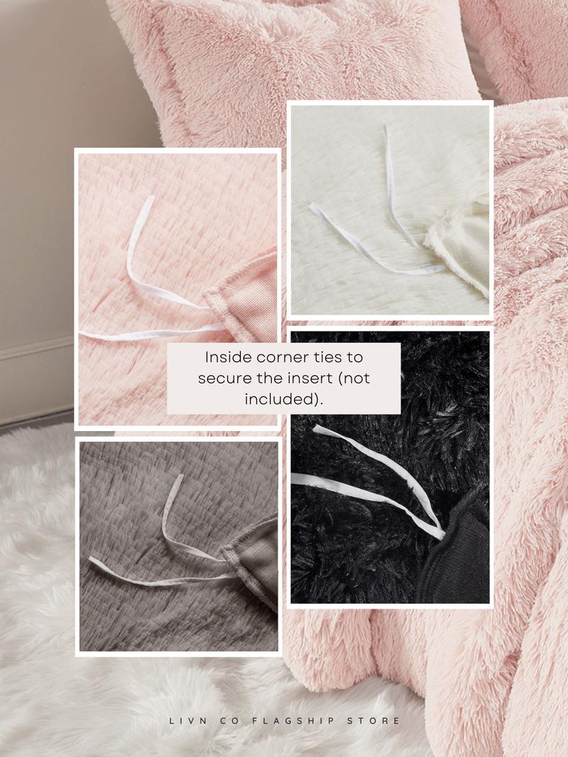 Intelligent Design Malea Shaggy Faux Fur Duvet Cover Set, Soft & Contemporary Bedding with Stylish Shaggy Faux Fur, Fluffy Texture, and Solid Plush Reverse Intelligent Design Malea Shaggy Faux Fur Duvet Cover Set, Soft & Contemporary Bedding with Stylish Shaggy Faux Fur, Fluffy Texture, and Solid Plush Reverse