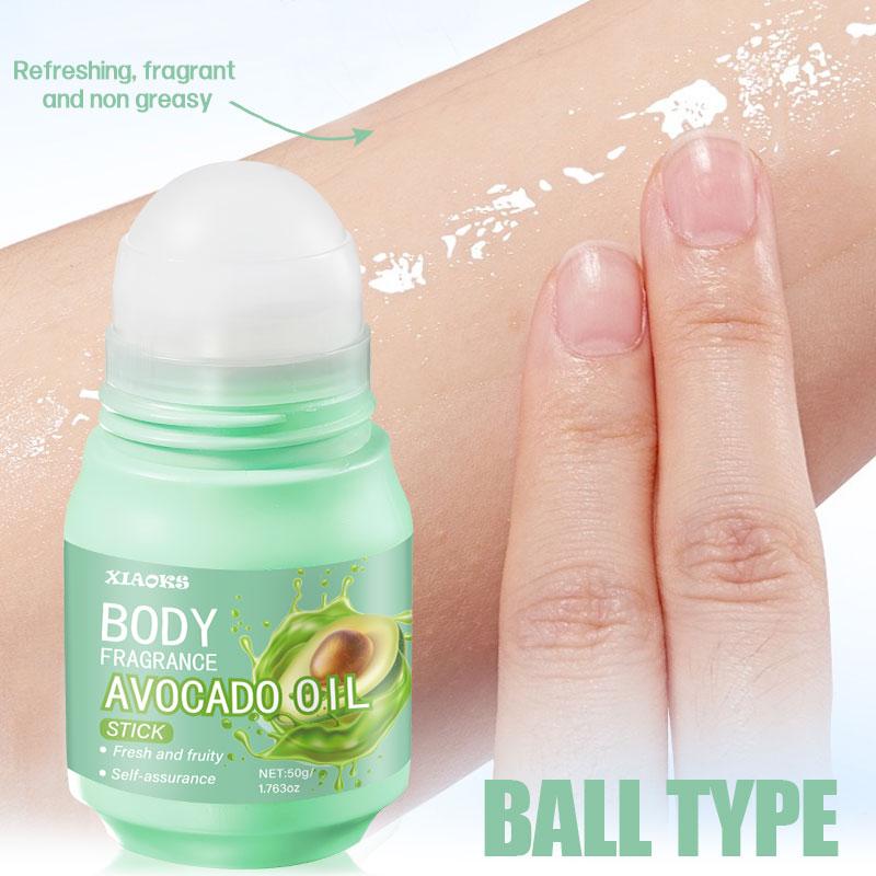 XIAOKS Avocado Oil Body Fragrance Stick 50g - Fresh Fruity Scent, Long-Lasting, Non-Greasy, Multi-Site Applicable, Body Care, Gentle Moisturizing, Mint Scented