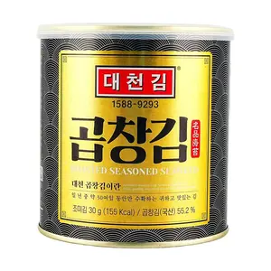 DAECHUN Roasted Seaweed Snack - Korean Gim for Kimbap, Bibimbap, Sushi Rolls, Savory Snack - 30g Can