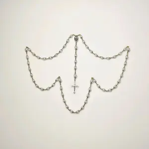 Made-to-Order Catholic Rosary Austrian Crystal Pearl Rosary with Hand-Chained Bronze Wire First Communion Gift Bridal