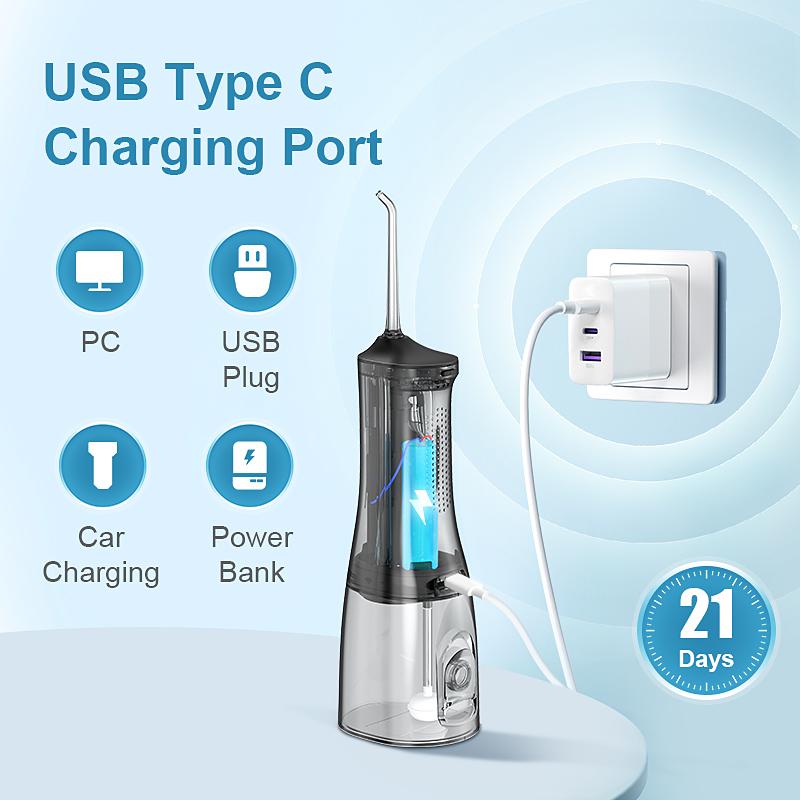 Operan 869 Portable Rechargeable Water Flosser & Oral Irrigator, 300ML IPX7 Waterproof 360°, Rotating Tips 4 Modes Cordless Oral Irrigator for Home Travel Gift Electric Teeth Cleaner Operan 869 Portable Rechargeable Water Flosser & Oral Irrigator, 300ML IPX7 Waterproof 360°, Rotating Tips 4 Modes Cordless Oral Irrigator for Home Travel Gift Electric Teeth Cleaner