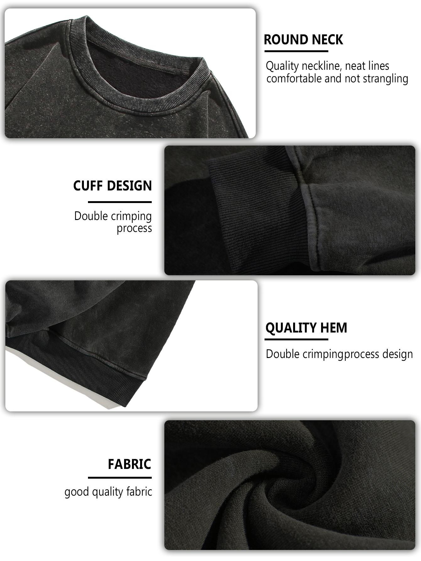 Men's Regular Fit Plain Crewneck Sweatshirt Long Sleeve Pullover Warm Comfortable Ribbed Classic Top Casual Long Sleeve for Fall Winter Menswear