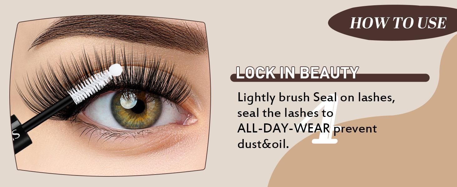 2 in 1 Lash Bond&Seal l JMS&JMS Waterproof Black Eyelash Glue,Survive Showers Swims,Stronghold,Quick-Drying Easy to Remove&No Residue Long Lasting Sleep-proof,Lock Eye Makeup