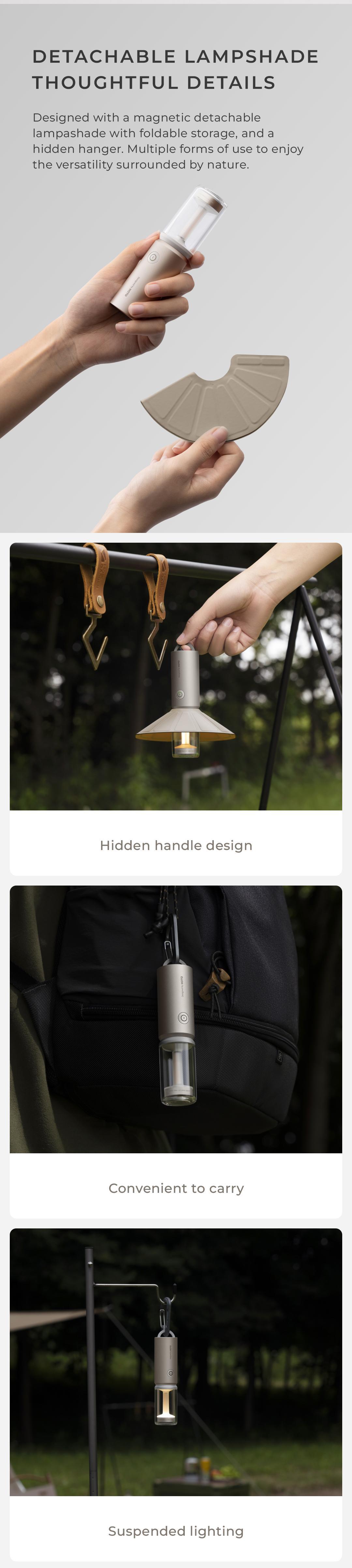 【Deals for You Days】HOTO 3in1 Outdoor Camping Flashlight Rechargeable 3200mAh Water Resistant LED Flashlight with Hook Design for Camping Outdoor Emergency Christmas Gift Hiking Gear Travel Accessory